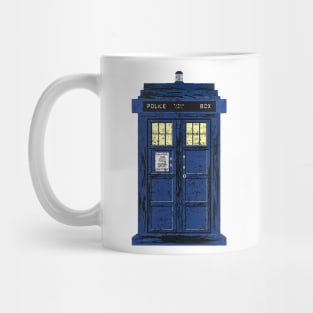 Blue Police Public Call Box - Exclusive UK Time Travel 1 Mug